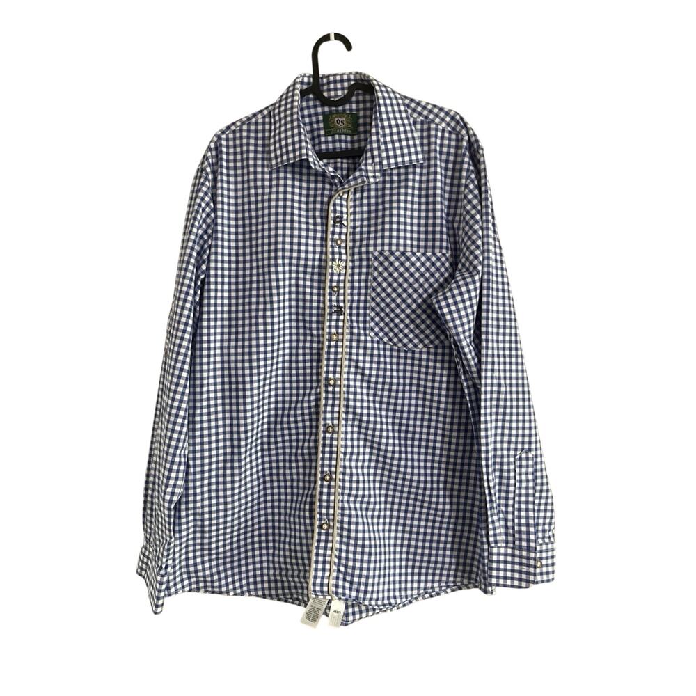 DRESS SHIRT VINTAGE AUTHENTIC OS TRACHTEN TYROL OKTOBERFEST DIRNDL MENS US L